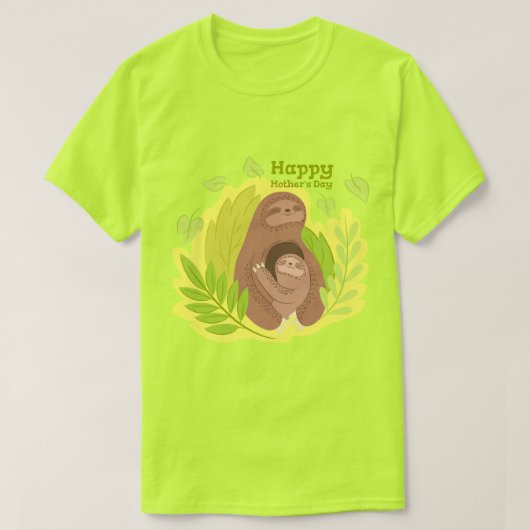 T-shirt Sloth Maman Et Baby (Design devant)