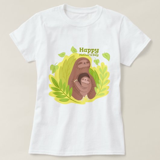 T-shirt Sloth Maman Et Baby (Design devant)