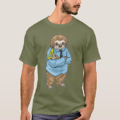 T-shirt Sloth Math enseignant ensemble carré (Devant)