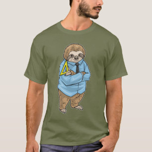 T-shirt Sloth Math enseignant ensemble carré
