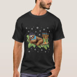 T-shirt Sloth Menorah Hanoukka Chanukah Animal Sloths Jewi<br><div class="desc">Sloth Menorah Hanoukka Chanukah Animal Sloths Jewish</div>