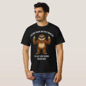 T-shirt Sloth middle finger I’m not mean or cold hearted  (Devant entier)