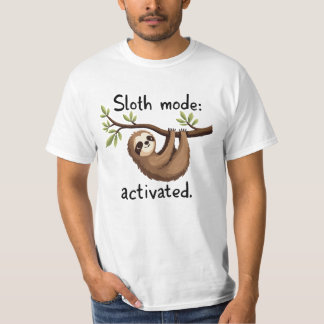 T-shirt Sloth Mode Activated : Hanging Sloth Art