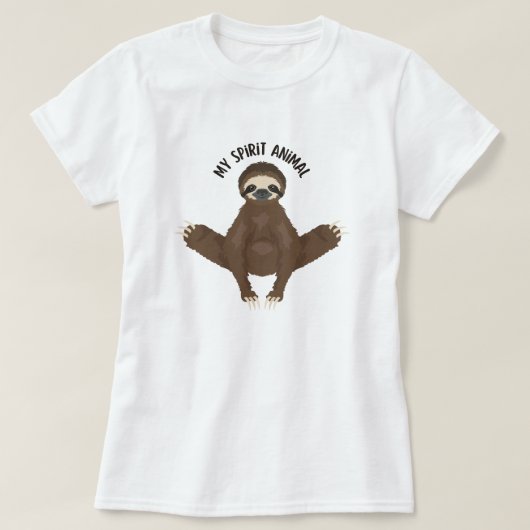 T-shirt Sloth my spirit animal (Design devant)