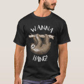 T-shirt Sloth National Lazy Day Wanna Hang Drôle Hommes Fe (Devant)