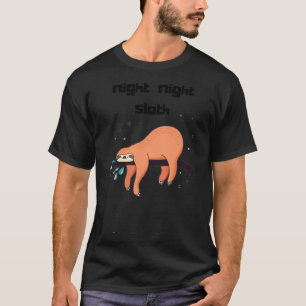T-shirt Sloth Night Night Esprit animal Pajama Drôle