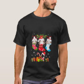 T-shirt Sloth Noël Sock Sloth Santa Hat Lights Noël T (Devant)