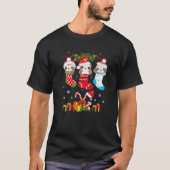 T-shirt Sloth Noël Sock Sloth Santa Hat Lights Noël T (Devant)