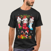 T-shirt Sloth Noël Sock Sloth Santa Hat Lights Noël T (Devant)