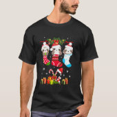 T-shirt Sloth Noël Sock Sloth Santa Hat Lights Noël T (Devant)