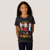 T-Shirt Sloth Noël Sock Sloth Santa Hat Lights Noël T (Devant entier)