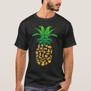 T-shirt Sloth Pineapple Hawaii Beach Slots Pour Hommes Fem