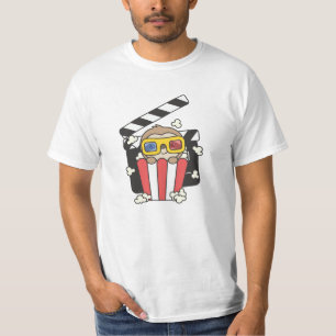 T-shirt Sloth Popcorn Time Funny Animaux Manger Films