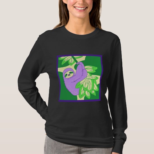 T-shirt Sloth pourpre (Devant)
