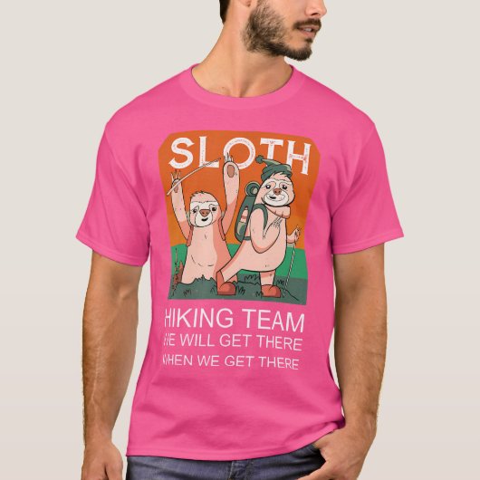 T-shirt Sloth Randonnée Mountain Bed Nap Doze Tree Anima (Devant)
