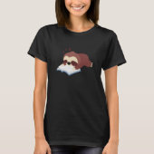 T-shirt Sloth Reading Tomber Asleep mignon Rodent (Devant)