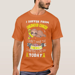 T-shirt Sloth Ribbon I Souffre De L'Enfance Cancer Award