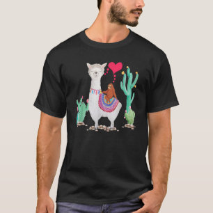 T-shirt Sloth Riding Llama Valentines Day Love Thoughts