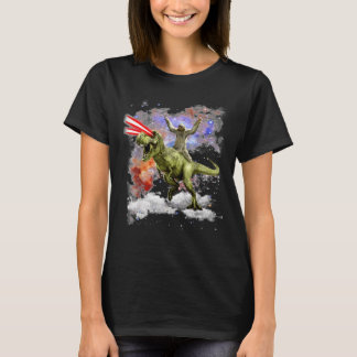 T-shirt Sloth Riding Rex Dinosaur
