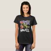 T-shirt Sloth Riding Rex Dinosaur (Devant entier)