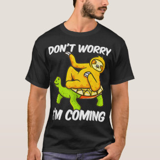 T-shirt Sloth Riding Turtle Tortoise For Women Men Sloth L