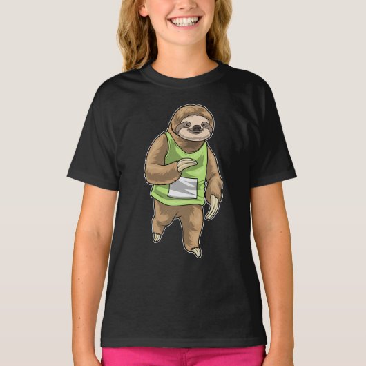 T-shirt Sloth Runner Runner Sports (Devant)