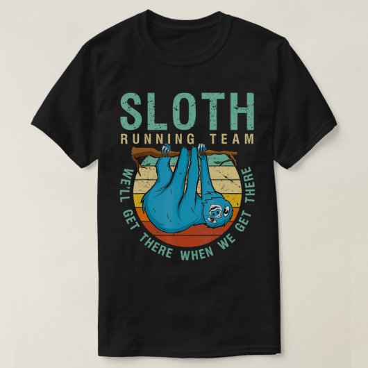 T-shirt Sloth Runner Team Funny Marathon Runner SlothLove (Design devant)