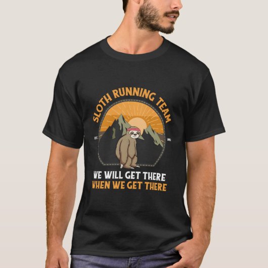 T-shirt Sloth Running Sloth Running Team (Devant)