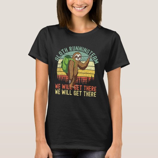 T-shirt Sloth Running Team Femmes Hommes Sloth Running Tea (Devant)