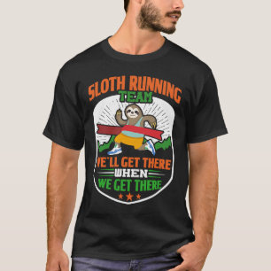 T-shirt Sloth Running Team Funny Lazy Sloth