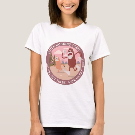 T-shirt Sloth RUNNING Team Funny Runners Graphics Cadeau (Devant)
