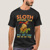T-shirt Sloth Running Team Funny Sloth Turtle Pour Hommes  (Devant)