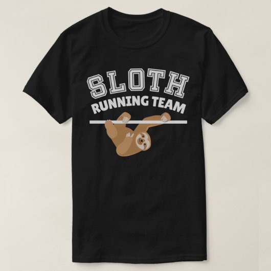 T-shirt Sloth Running Team Funny Sports Jogging Run Don 2 (Design devant)
