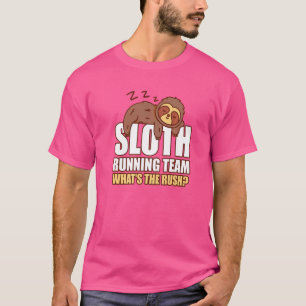T-shirt Sloth Running Team Marathon What's The Rush