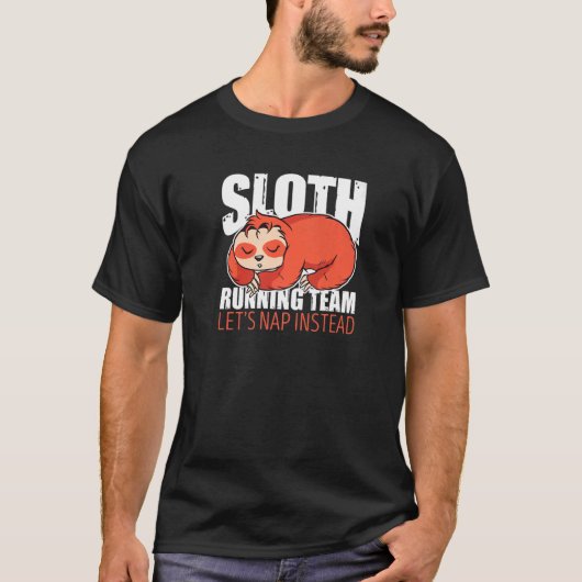 T-shirt Sloth Running Team Nappons Plutôt (Devant)