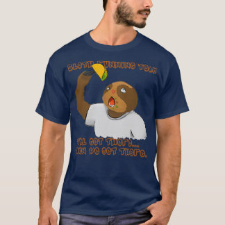 T-shirt Sloth Running Team Wex27ll Arrivée Lorsque Nous Ar