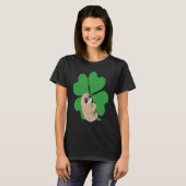 T-shirt Sloth Shamrock Cute C Lazy St Patricks Day Animal (Devant entier)