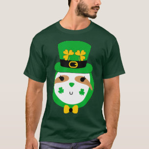 T-shirt Sloth Shamrock Leprechaun Casquette Bow Cravate St
