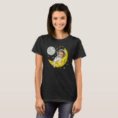 T-shirt Sloth Sleeping on The Moon  Cute Astronaut Sloth (Devant entier)