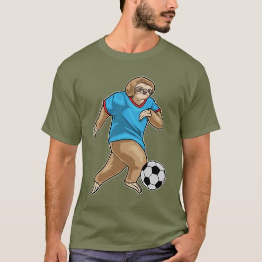 T-shirt Sloth Soccer player Soccer (Devant)