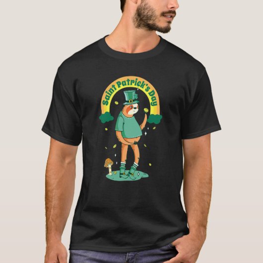 T-shirt Sloth St Puffy's Day Patrick Day Gnomes and Sh (Devant)