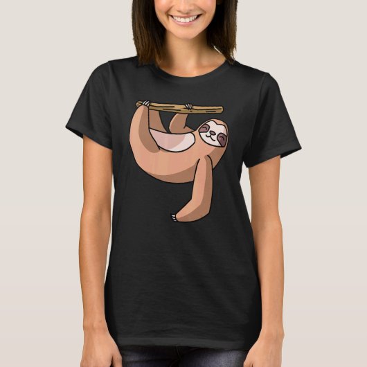 T-shirt Sloth Suspendu D'Une Branche Refroidissant Parfum  (Devant)