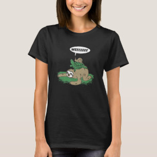 T-shirt Sloth Turtle Snail Riding Lazy Life Race pour un M