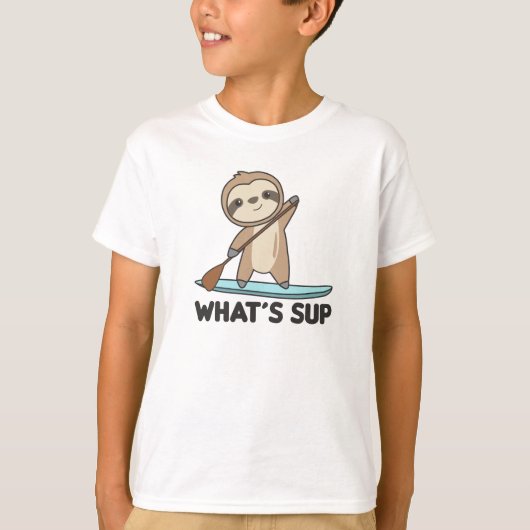 T-shirt Sloth Whats SUP Team Paddling Funny Sloths (Devant)