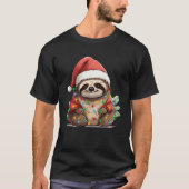 T-shirt Sloth Xmas Lighting Père Noël Sloth Christmas Swea (Devant)