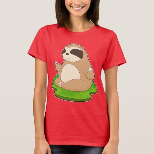 T-shirt Sloth Yoga Fitness Méditation (Devant)