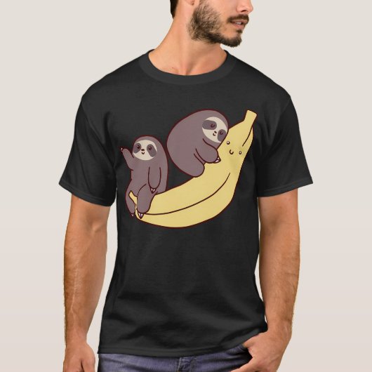 T-shirt Sloths And Giant Banana (Devant)
