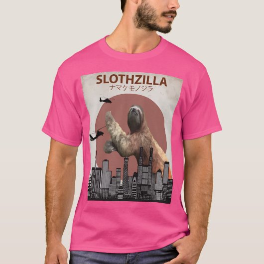 T-shirt Slothzilla Sloth Giant Monster Parodie (Devant)
