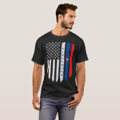 T-shirt Slovak American Flag Slovakia Root Dad (Devant entier)