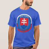 T-shirt Slovakia Coat of Arms Circle Shape  (Devant)